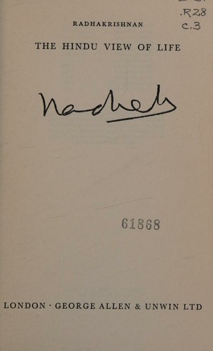 Hindu View Of Life by Radhakrishnan