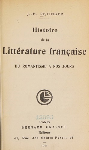 Histoire de la littérature française