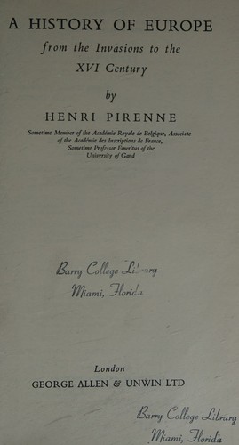 A history of Europe