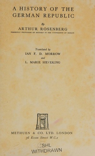 A History of the German republic