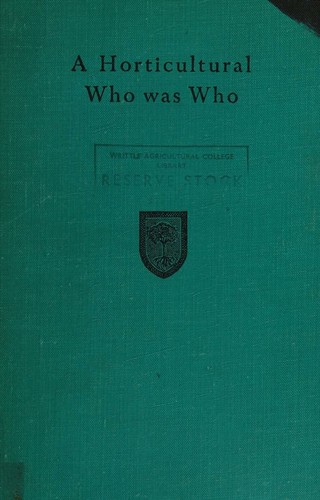 A Horticultural Who was Who