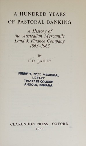A Hundred Years Of Pastoral Banking