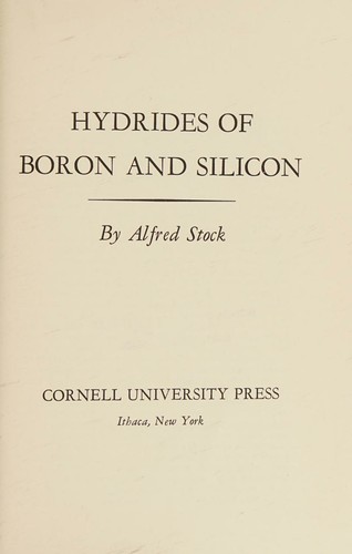 Hydrides of boron and silicon