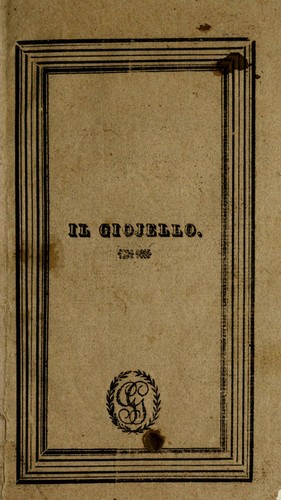Il Giojello, dramma per musica in due atti