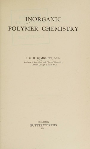 Inorganic Polymer Chemistry