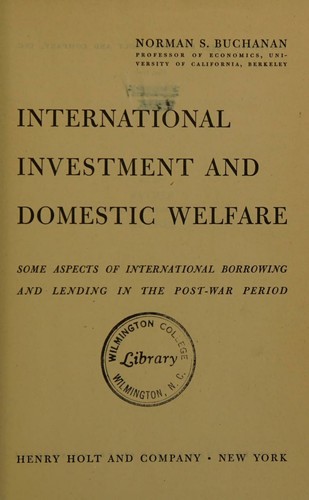 International investment and domestic welfare