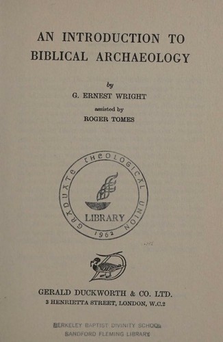 An introduction to biblical archaeology