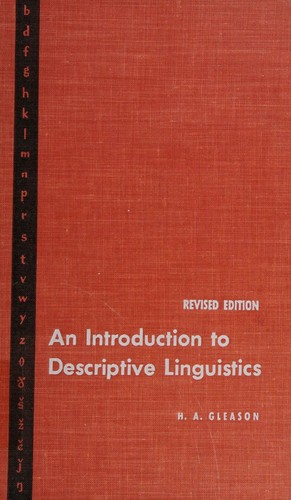 an introduction to descriptive linguistics