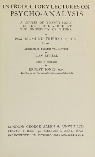 Introductory lectures on psycho-analysis