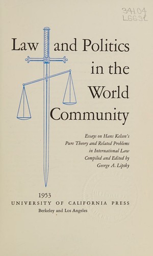 Law and politics in the world community