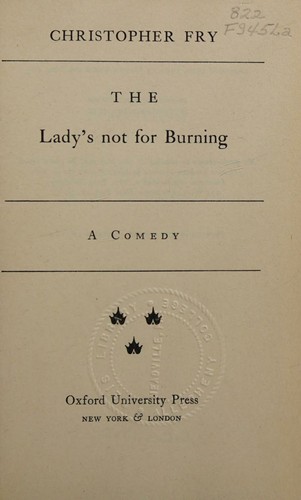 The Lady's Not for Burning