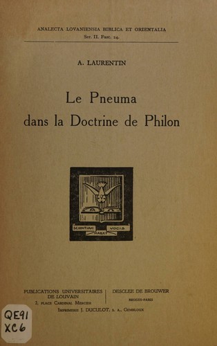 La pneuma dans la doctrine de Philon