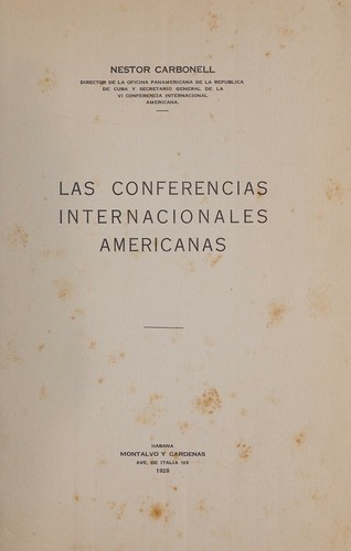 Las conferencias internacionales americanas