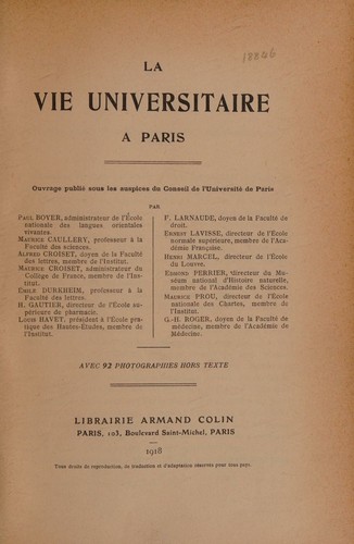 La vie universitaire à Paris