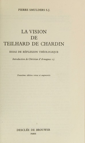 la vision de Teilhard de Chardin