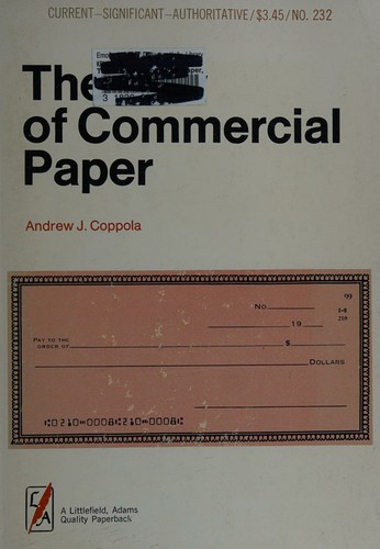 The law of commercial paper, (A Littlefield, Adams quality paperback, no. 232)