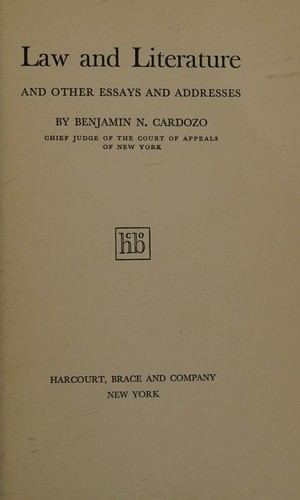 Law and Literature