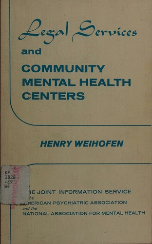 Legal services and community mental health centers