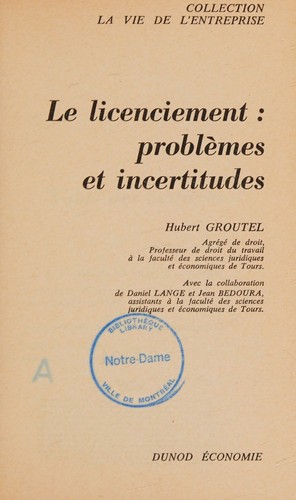 Le licenciement