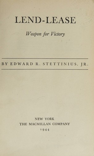 Lend-Lease Weapon for Vicotry (Hardcover)
