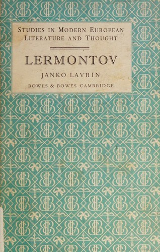 Lermontov (Studies in modern European literature and thought)