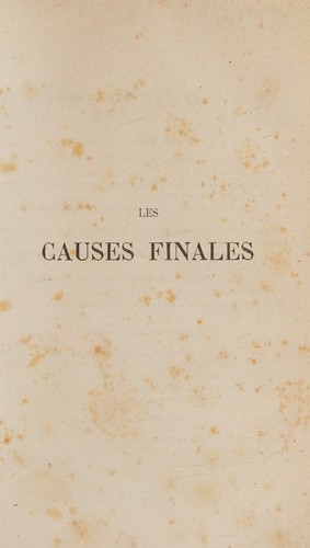 Les causes finales