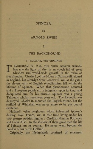 The Living Thoughts of Spinoza
