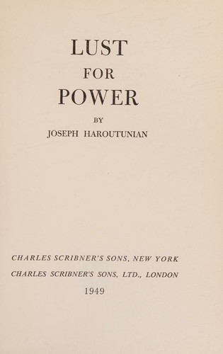 Lust for Power