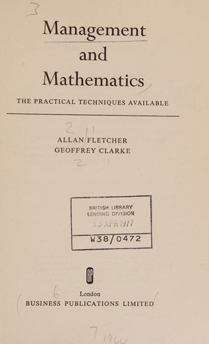Management and mathematics, the practical techniques available