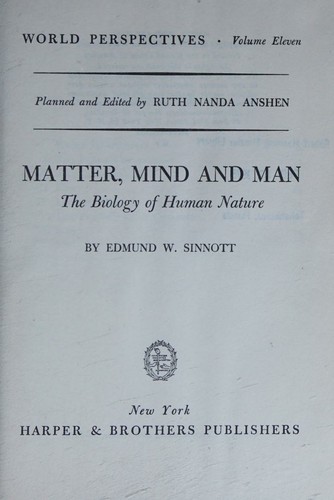 Matter, Mind and Man