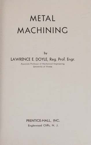 Metal machining