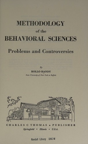 Methodology of the behavioral sciences, problems and controversies