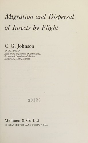 Migration and dispersal of insects by flight
