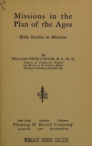 Missions in the Plan of the Ages