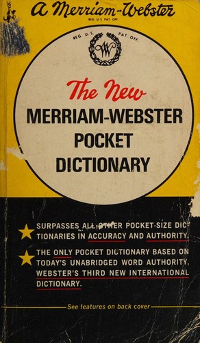 The New Merriam Webster Pocket Dictionary