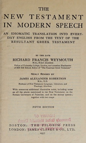 The New Testament in Modern Speech