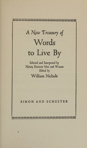 A new treasury of words to live by