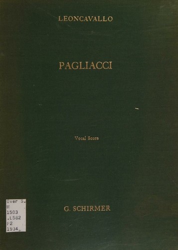 PAGLIACCI (PUNCHINELLO) VOCAL SCORE