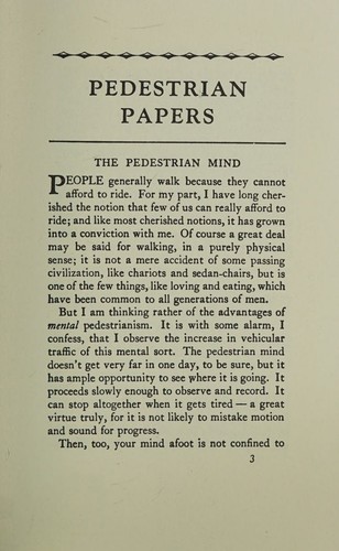 Pedestrian papers