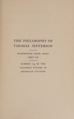The philosophy of Thomas Jefferson
