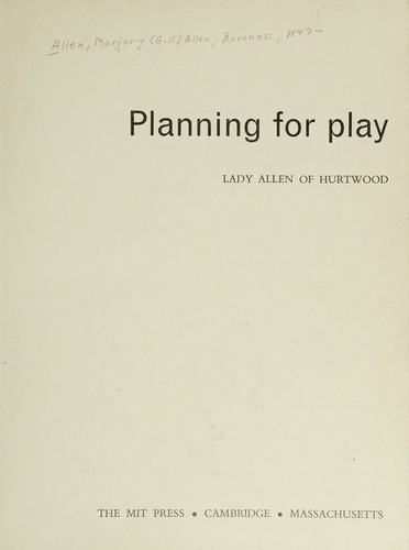 Planning for Play