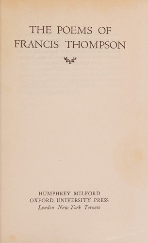 The Poems of Francis Thompson