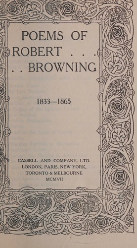 poems of robert browning 1833-1865 (the people's library)