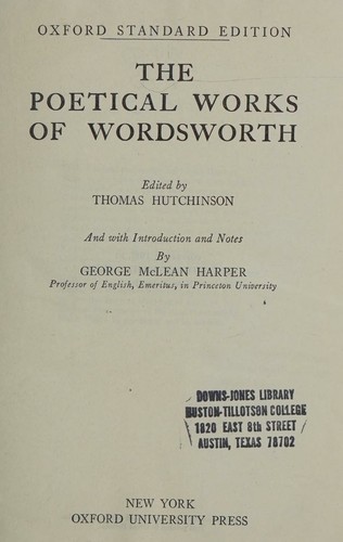 The poetical works of Wordsworth
