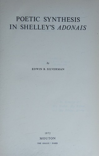 Poetic synthesis in Shelley's Adonais