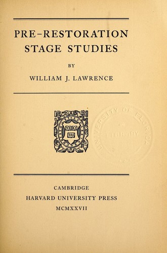 Pre-Restoration stage studies