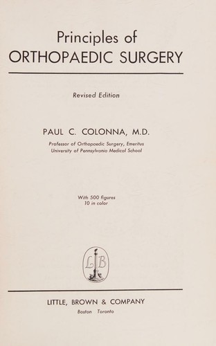 Principles of orthopaedic surgery
