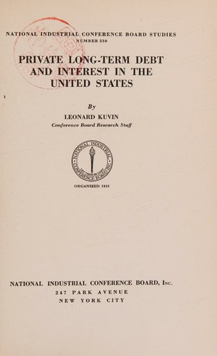 Private long-term debt and interest in the United States