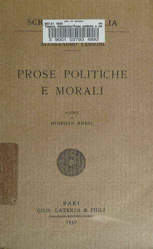 Prose politiche e morali