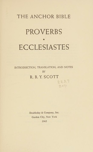 PROVERBS - ECCLESIASTES